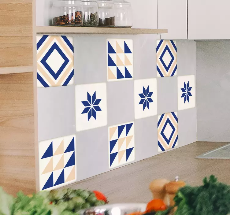 Vinilo decorativo cerámica cuadrada - TenVinilo