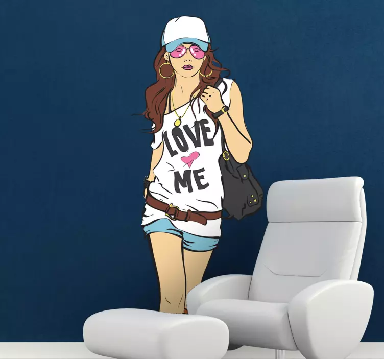 Vinilo decorativo chica fashion - TenVinilo