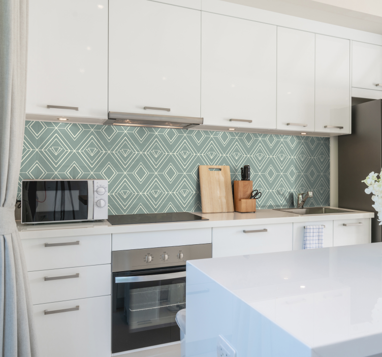 Vinilo cocina patrón geométrico de estilo art déco - TenVinilo