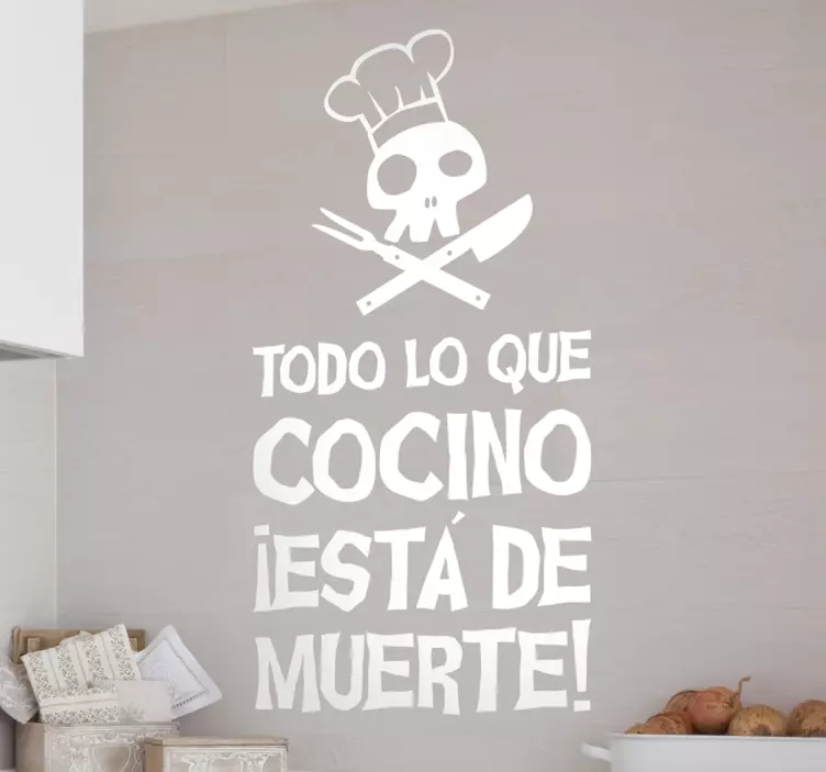 Vinilo decorativo cocino de muerte - TenVinilo