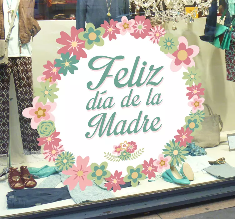 Vinilo decorativo corona día madre - TenVinilo