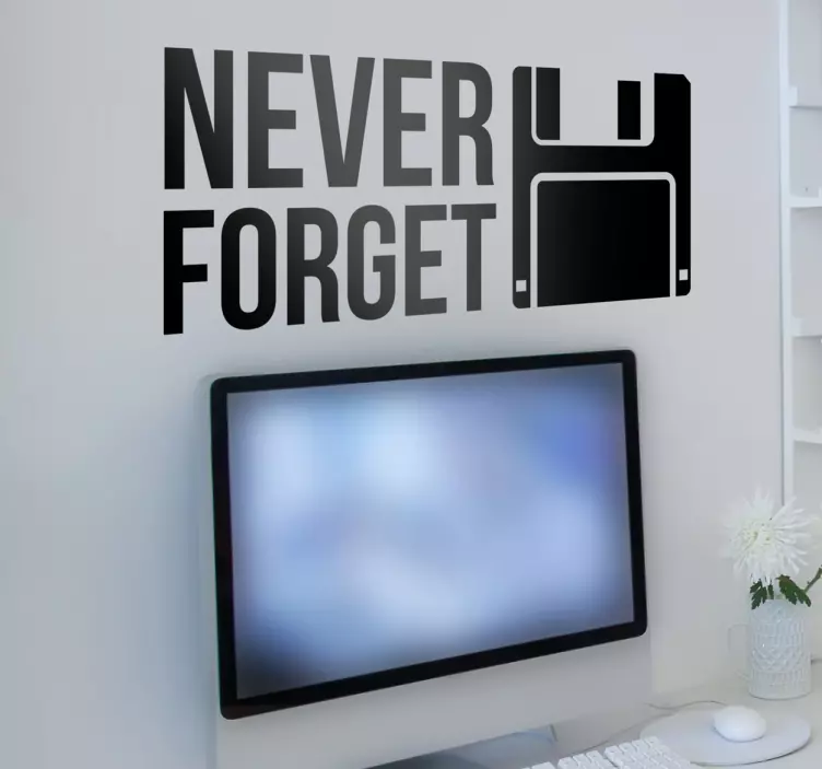 Vinilo decorativo diskette never forget - TenVinilo