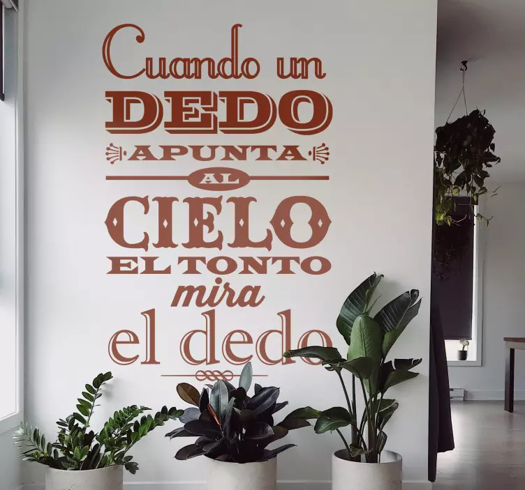 Vinilo decorativo el tonto mira - TenVinilo