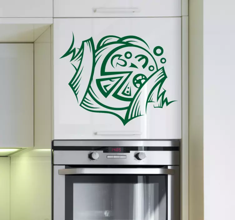 Vinilo decorativo emblema pizzería - TenVinilo