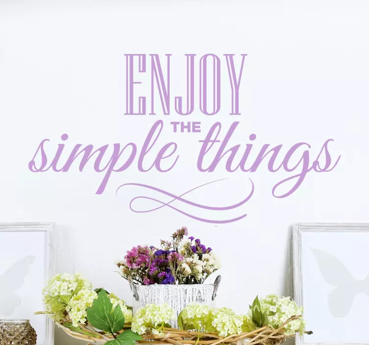 Vinilo decorativo enjoy the little things - TenVinilo