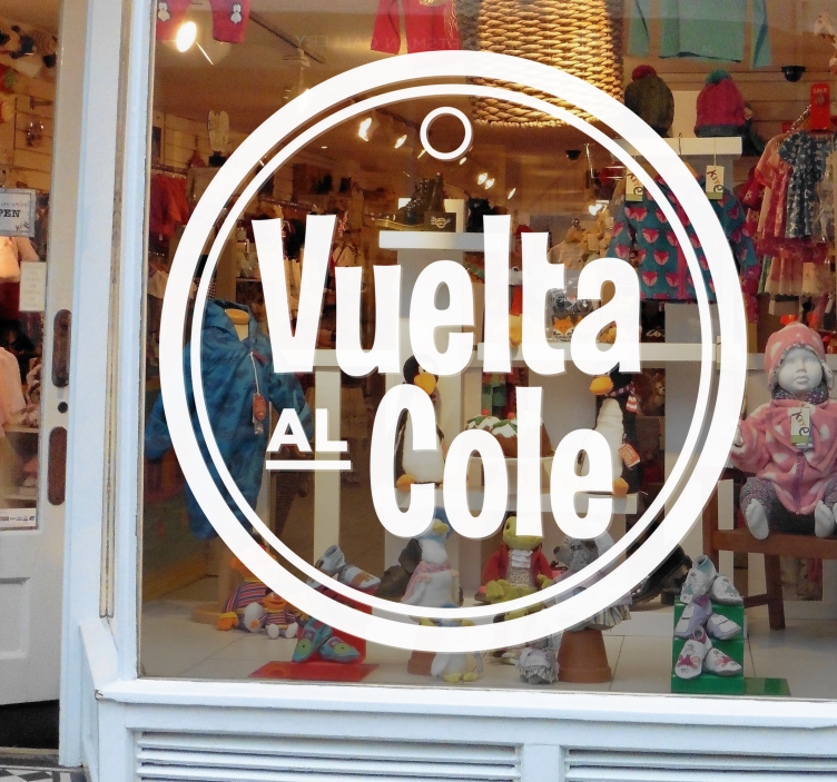 Vinilo adhesivo escaparate vuelta al cole - TenVinilo