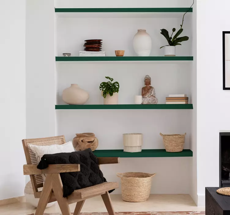 Vinilo decorativo estantes pared LACK - TenVinilo