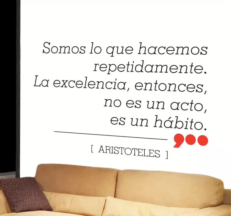 Vinilo decorativo excelencia Aristóteles - TenVinilo