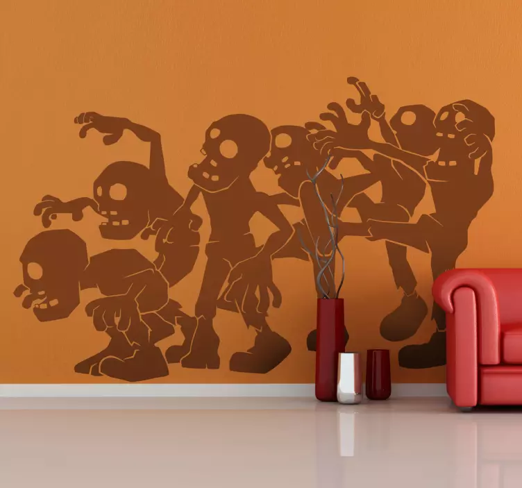 Vinilo decorativo horda zombies - TenVinilo