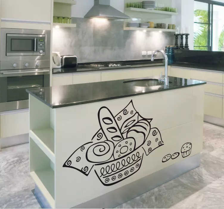 Vinilo decorativo ilustración pastelería - TenVinilo