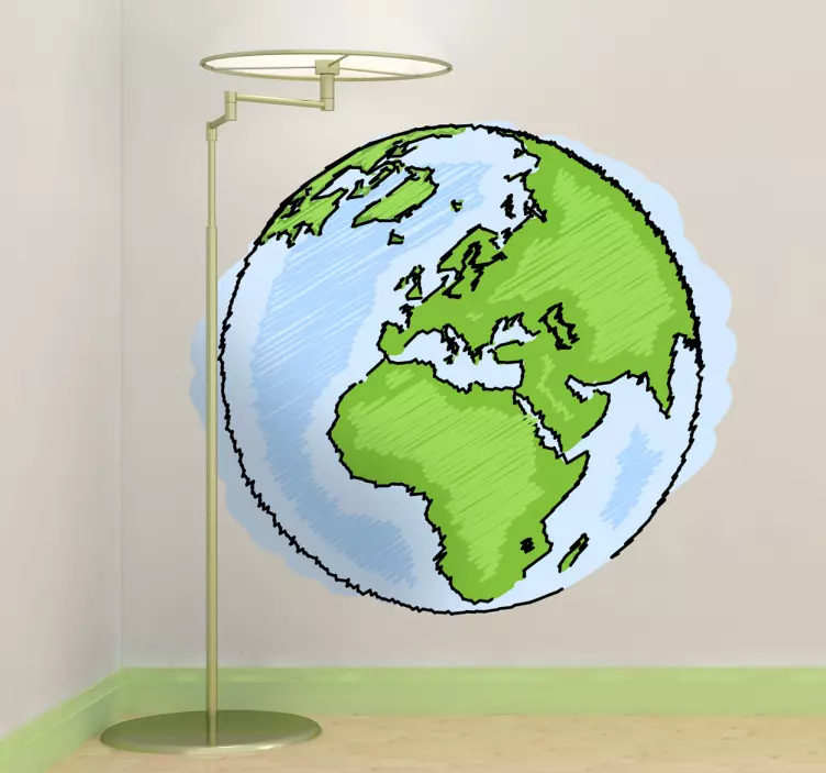 Vinilo decorativo ilustración Tierra - TenVinilo