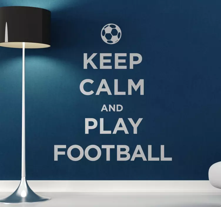 Vinilo fútbol decorativo keep calm football - TenVinilo