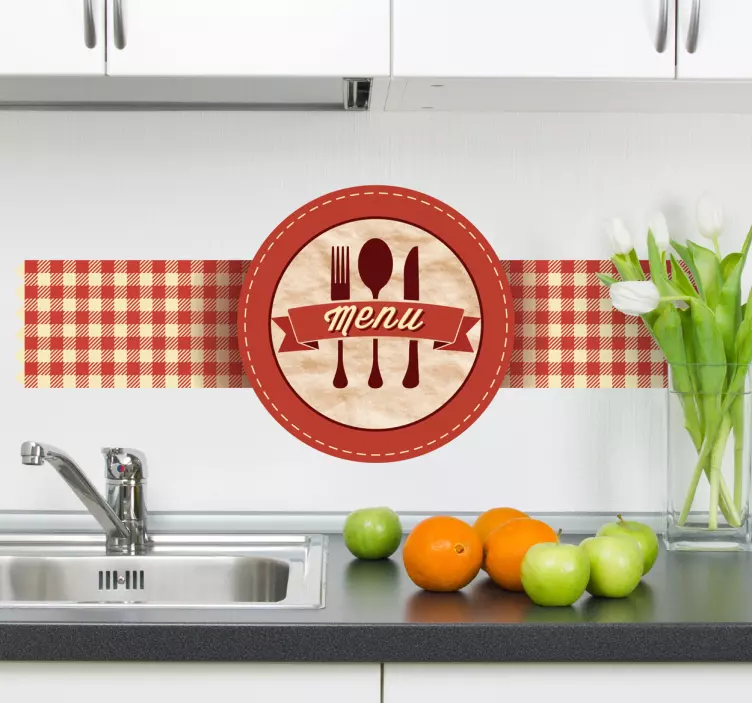 Vinilo decorativo logo retro menú - TenVinilo