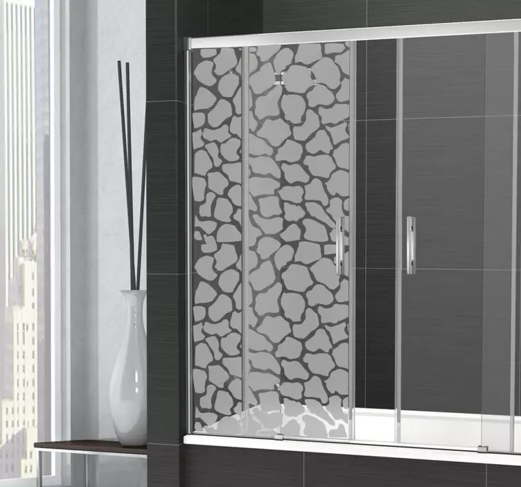 Vinilo decorativo mampara jirafa - TenVinilo