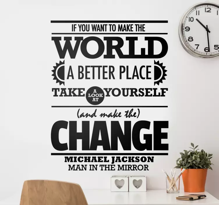 Vinilo decorativo man in the mirror - TenVinilo