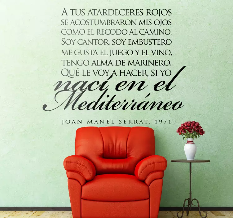 Vinilo decorativo Mediterráneo Serrat - TenVinilo