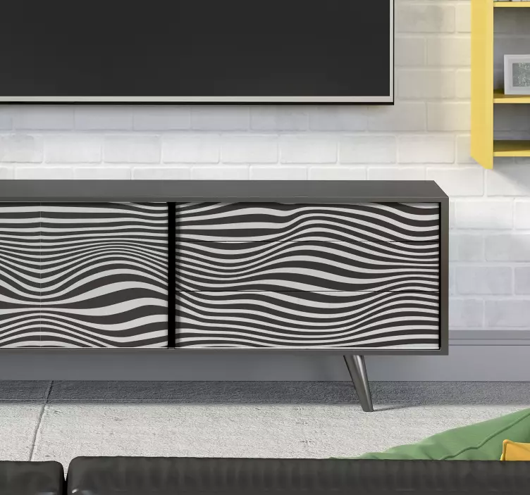 Vinilo 3d  para muebles piel cebra efecto relieve - TenVinilo
