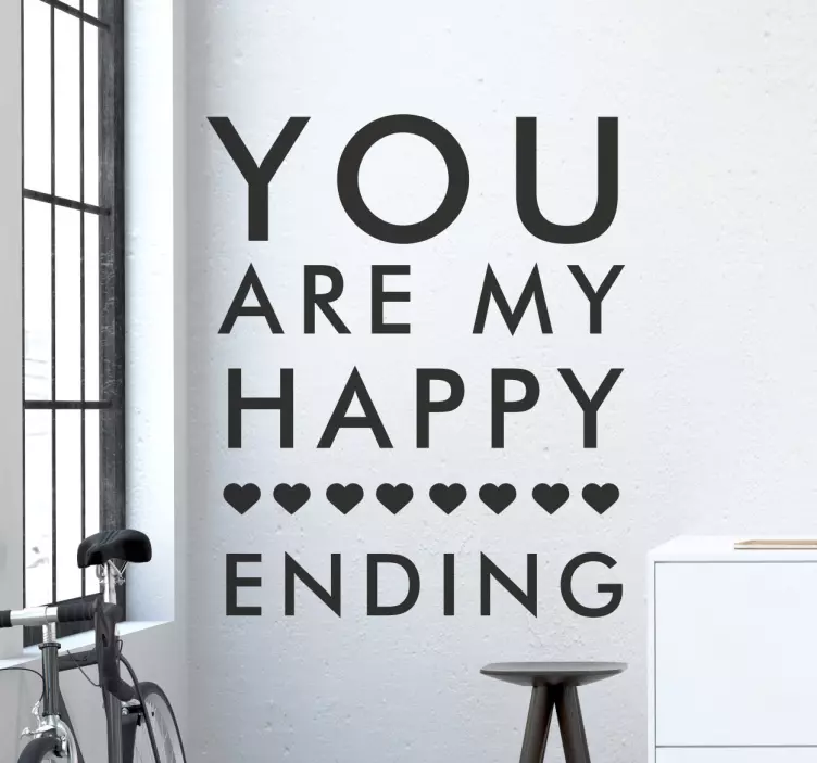 Vinilo decorativo my happy ending - TenVinilo