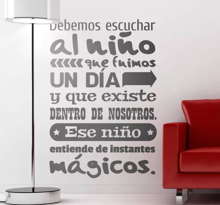 Vinilo decorativo niño Paulo Coelho - TenVinilo