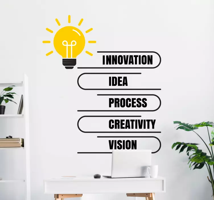 Vinilo para oficina Valores de bombilla - TenVinilo