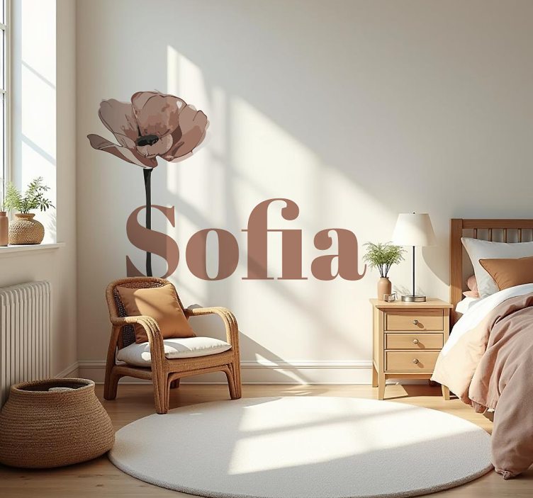 Vinilo decorativo personalizable flor mocha mousse - TenVinilo