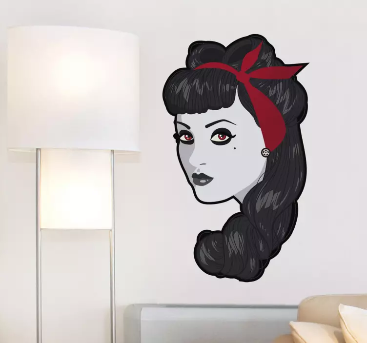 Vinilo decorativo pinup zombie - TenVinilo