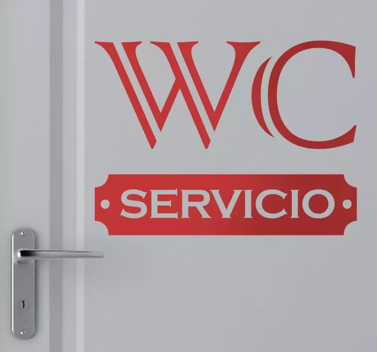 Vinilo decorativo señalizacion WC - TenVinilo