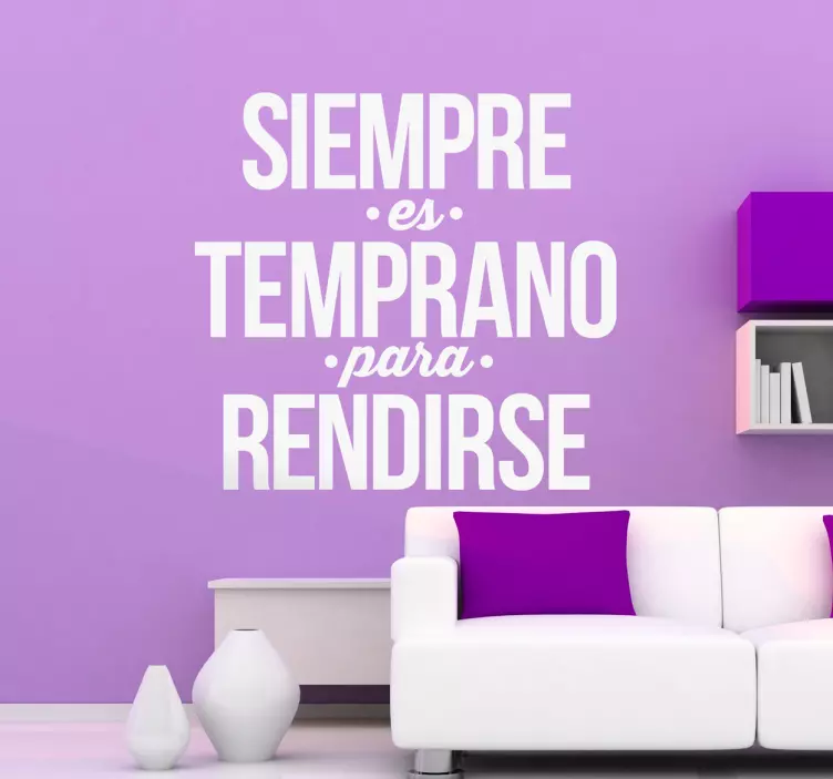 Vinilo decorativo temprano para rendirse - TenVinilo