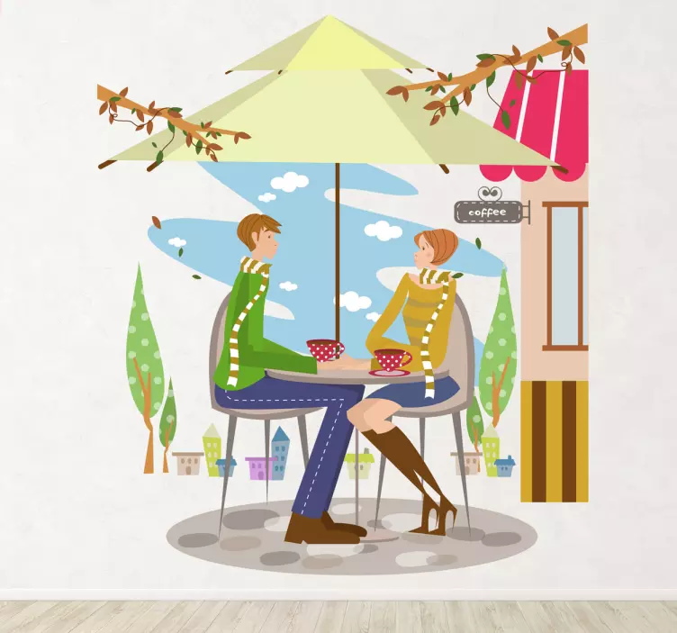 Vinilo decorativo terraza otoño - TenVinilo