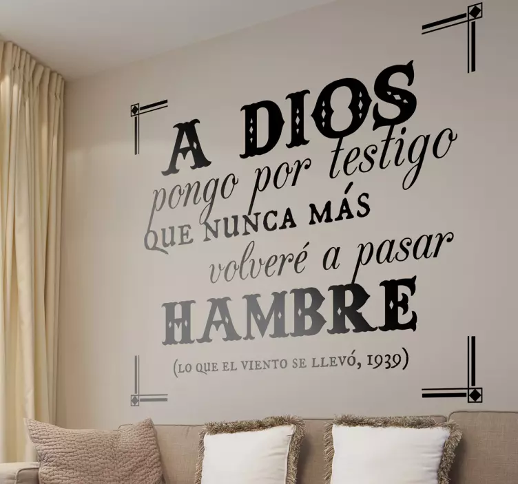 Vinilo decorativo viento se llevó - TenVinilo