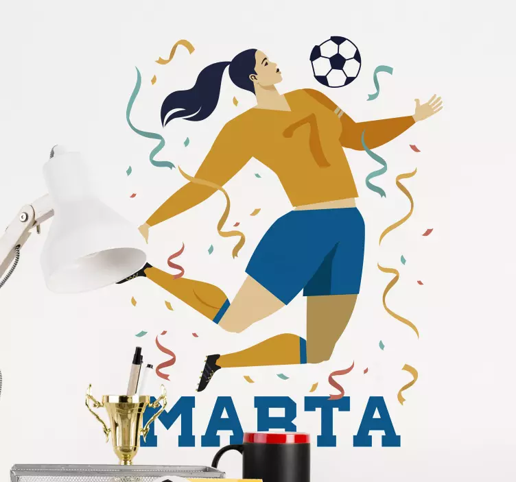 Vinilo deporte copa mundial femenino con nombre - TenVinilo