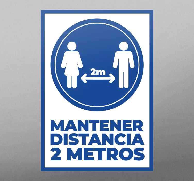 Pegatina distancia de seguridad - TenVinilo