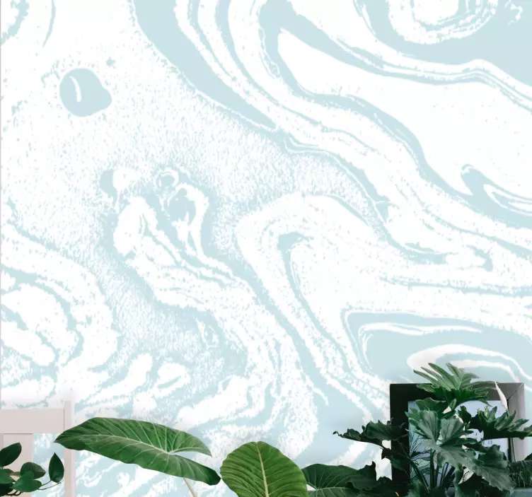 Vinilo estampado decorativo Aspecto de mármol azul claro - TenVinilo