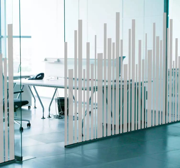 Pegatina con formas líneas verticales irregulares - TenVinilo