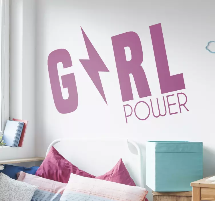 Vinilo frase Feminist wall sticker Girl power - TenVinilo