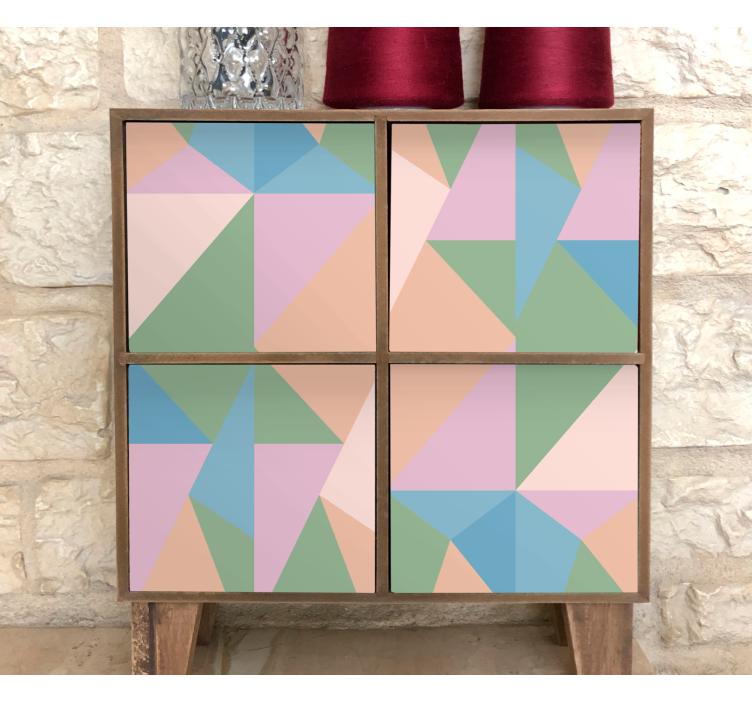 Vinilo geométrico motivo abstracto en formas geométricas - TenVinilo