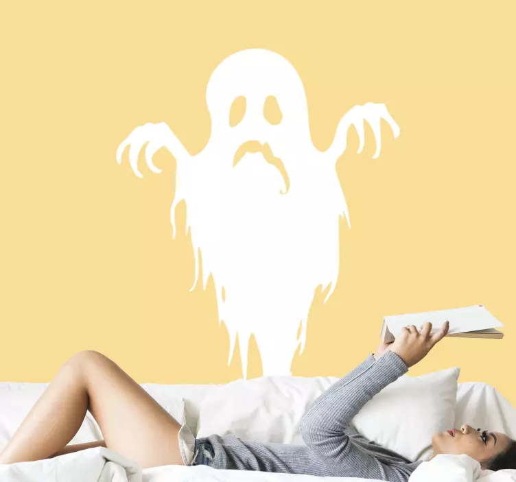 Pegatina Halloween fantasma aterrador - TenVinilo