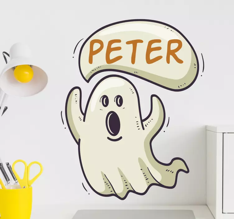 Pegatina Halloween Fantasma personalizado - TenVinilo