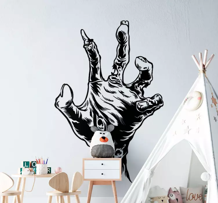 Pegatina Halloween Mano de momia fabulosa - TenVinilo