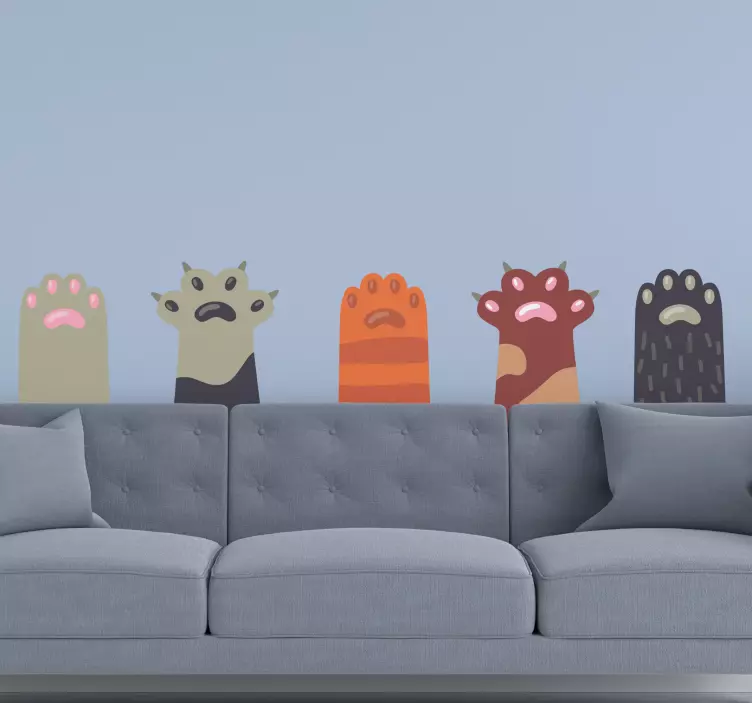 Vinilo huellas de patas juguetonas - TenVinilo