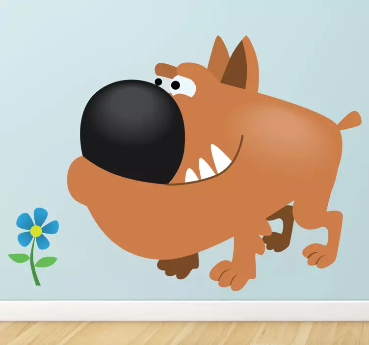 Vinilo infantil bull dog marrón - TenVinilo