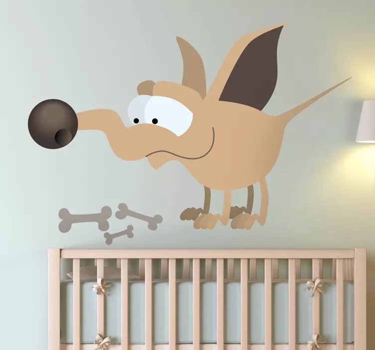 Vinilo infantil chucho huesos - TenVinilo