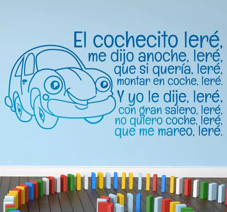 Vinilo infantil cochecito leré - TenVinilo