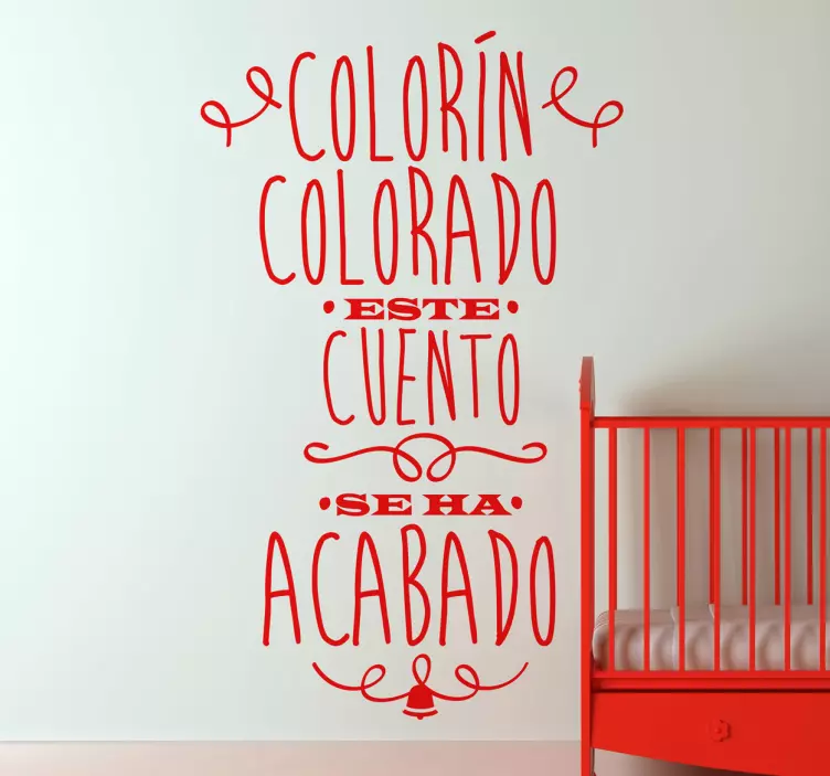 Vinilo infantil colorín colorado - TenVinilo