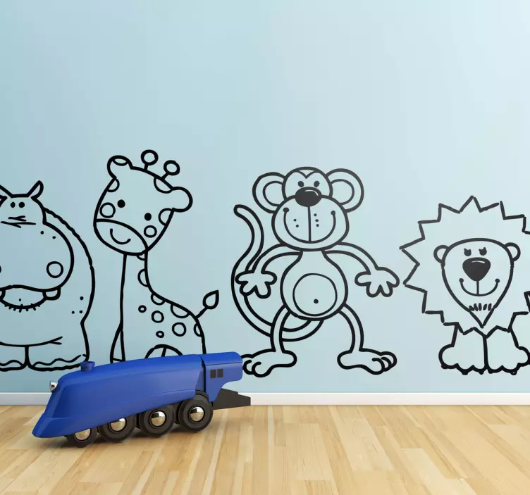 Vinilo infantil decoración bestias - TenVinilo