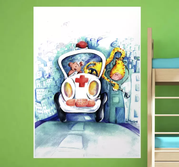 Vinilo infantil Dr girafe - TenVinilo