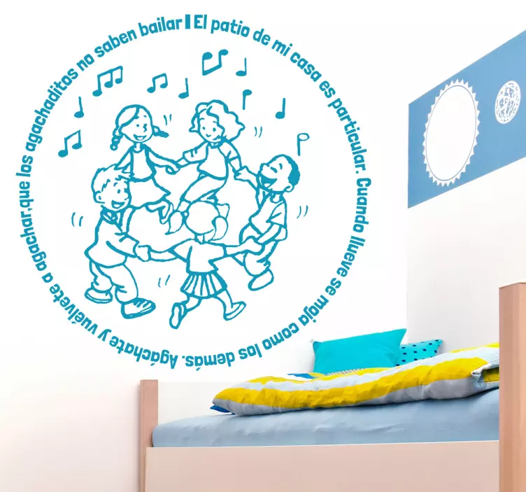 Vinilo infantil el patio de mi casa - TenVinilo