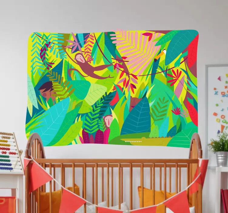 Vinilo infantil mural jungle book - TenVinilo
