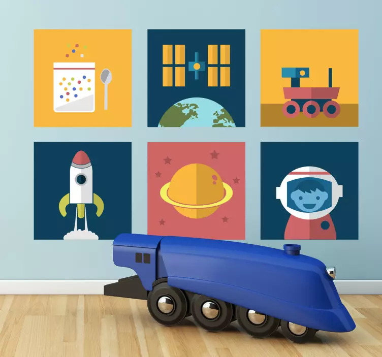 Vinilo infantil teselas del espacio - TenVinilo