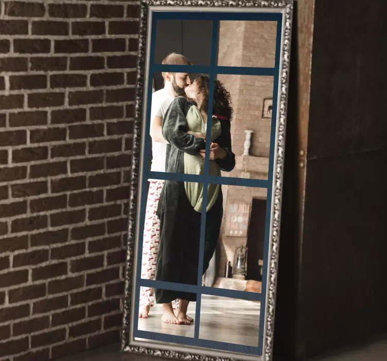 Vinilo decorativo marco de espejo industrial - TenVinilo